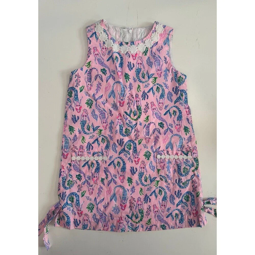Lilly Pulitzer Girls Dress Size 6 Pink Blossom Girl's Night Out Print Dress - Picture 1 of 8